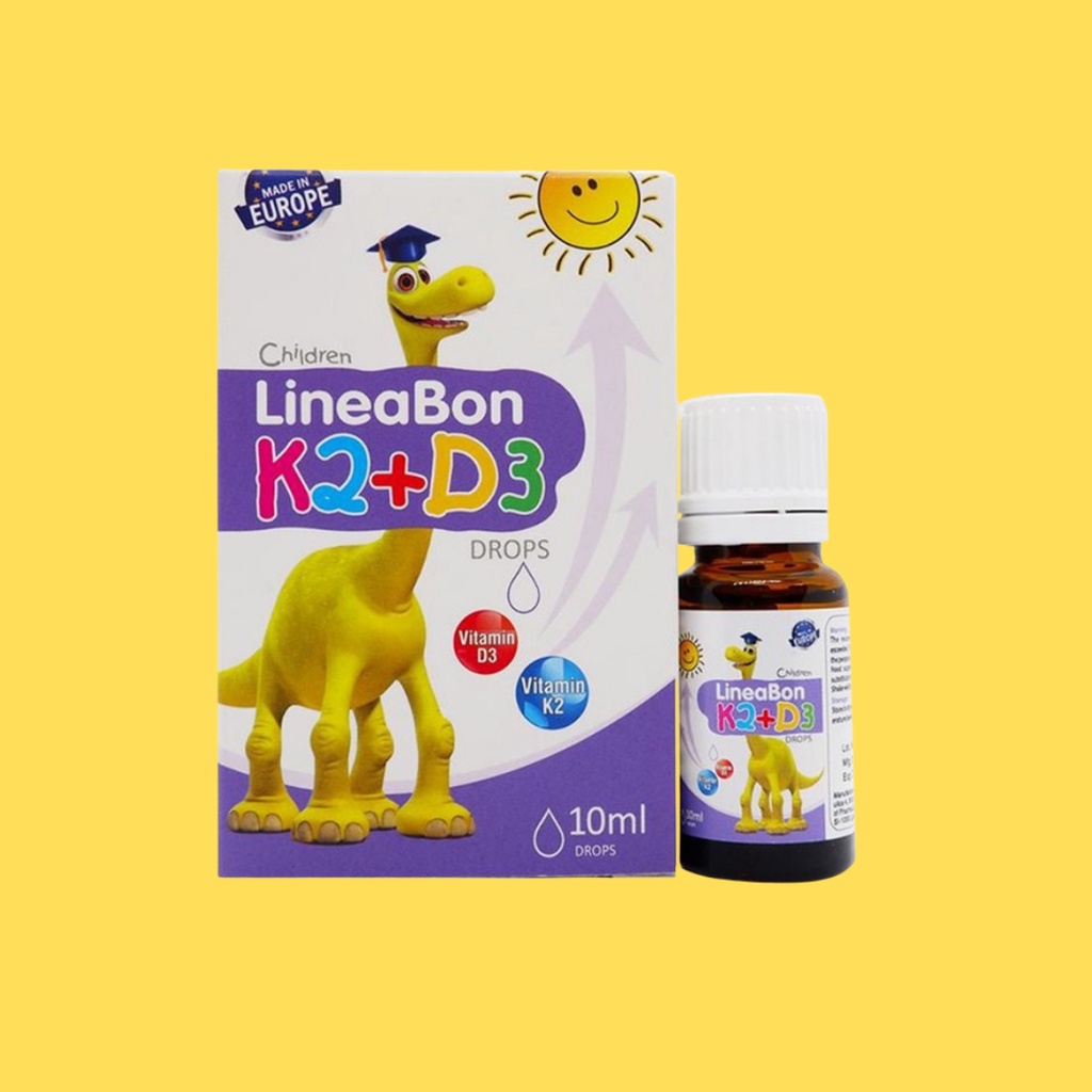 Lineabon bổ sung K2 và vitamin D3 - Có tem tích điểm đổi quà, giúp hấp thụ canxi, giảm còi xương, tăng chiều cao