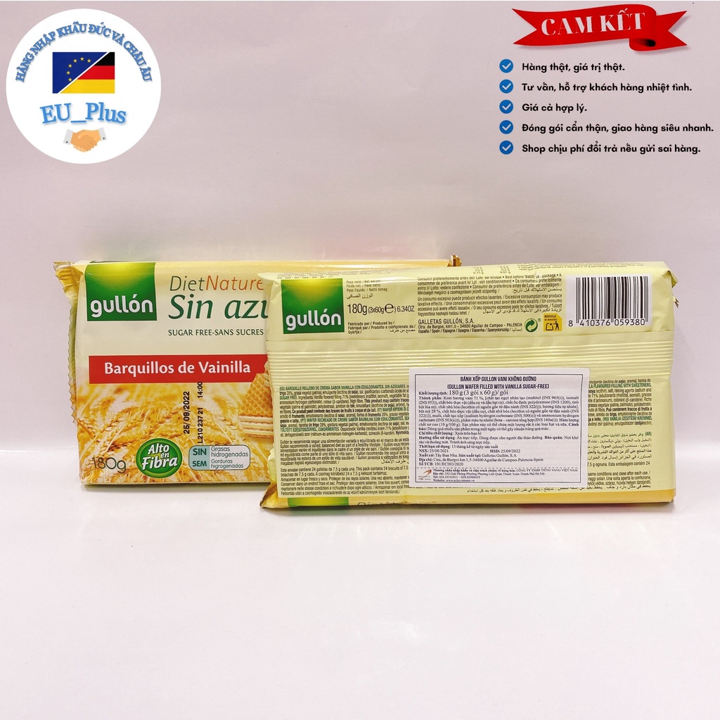 Bánh Gullon xốp ăn kiêng không đường 180g - Tây ban nha