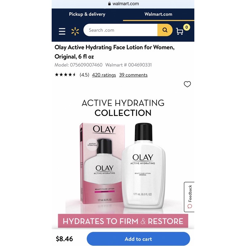 Kem Dưỡng Ẩm Kem dưỡng ẩm ban đêm Olay Beauty Fluid Lotion 177m Hàng Nhập USA