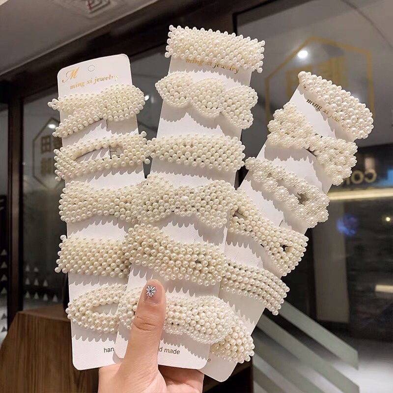 Kẹp tóc ngọc trai nhân tạo xinh xắn sang xịn