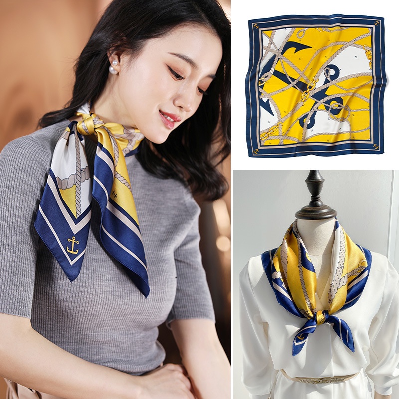 Khăn Choàng Cổ Vuông 70CM(27.5*27.5 Inches) WJ1026-80 Chất Liệu Lụa