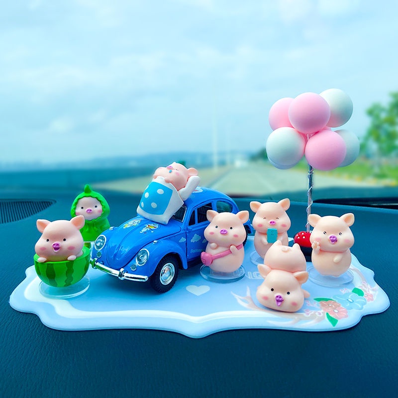 Đồ Trang Trí Ô Tô Bàn Làm Việc Decor Phòng Ngủ Bàn Học Set 7 Chú Heo Con Cực Xinh - Phụ Kiện Xe Hơi Hitechlife Cao Cấp