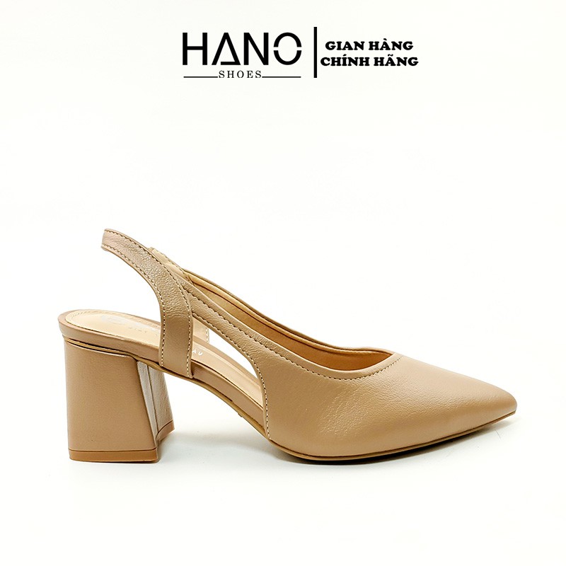 Sandal Slingback Cao gót mũi nhọn 5cm/5p Đế vuông Bít mũi Chuẩn Đẹp VNXK HANO - SD9994