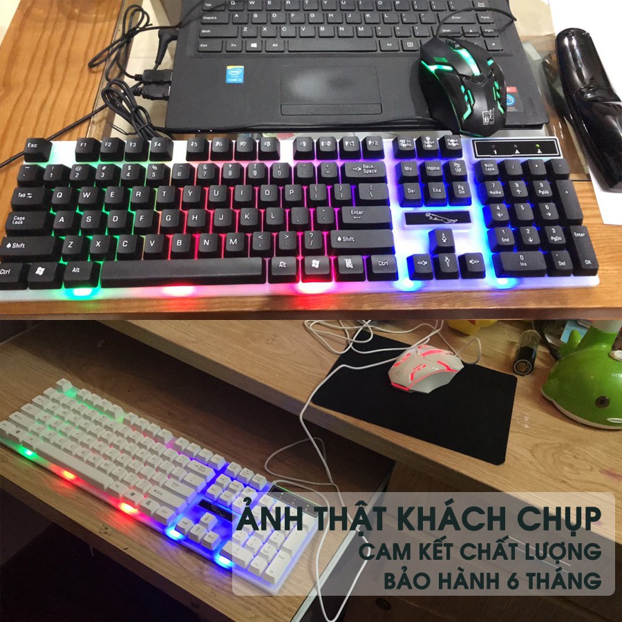 Bàn Phím Chuột Giả Cơ G21,Keyboard bàn phím Chuyên game đèn LED 7 màu vô cùng đẹp,Hàng Chính Hãng