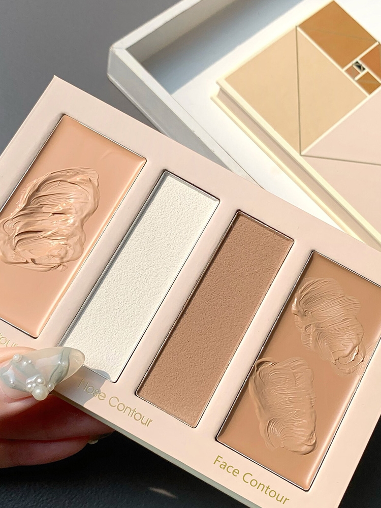 [Hàng mới về] Bảng phấn đánh khối 4 màu kiêm che khuyết điểm kết hợp | BigBuy360 - bigbuy360.vn