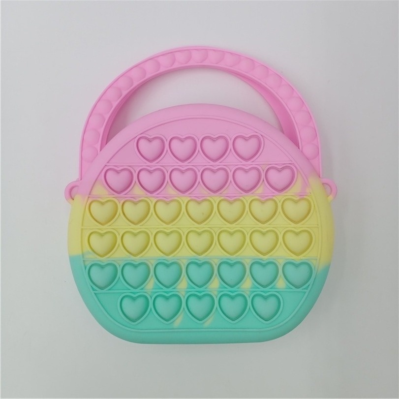 Pop It Fidget túi xách tay, Túi đeo vai, Ví tiền xu dành cho trẻ em Push Bubble Túi đồ chơi