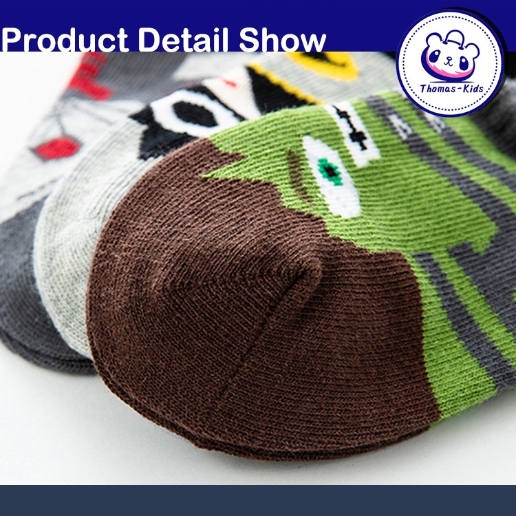 Vớ 100% Cotton Thoáng Khí In Họa Tiết Hoạt Hình Marvel Avengers Superman Dành Cho Trẻ Em 1-9 Tuổi