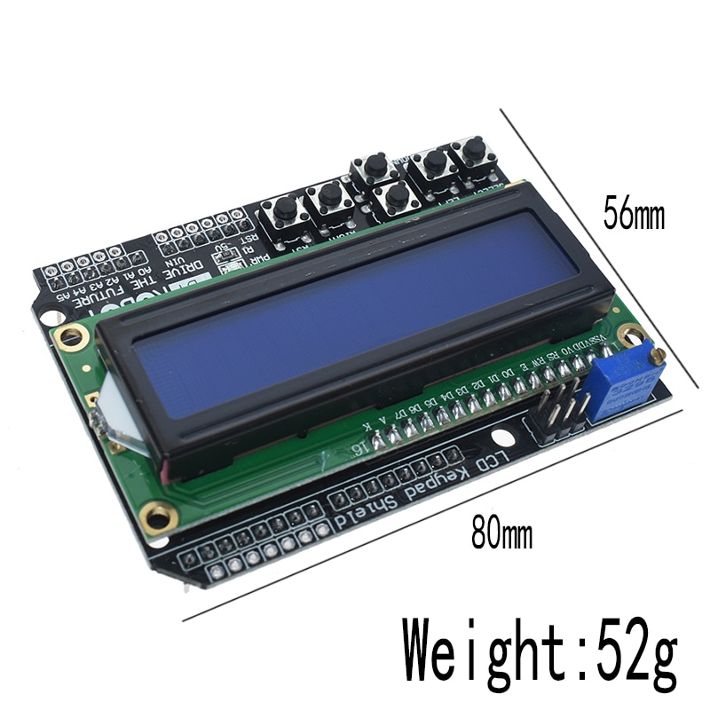 LCD Keypad Shield LCD1602 Màn Hình Lcd 1602 1602 Cho Arduino
