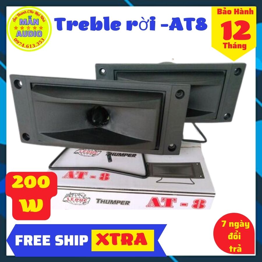 Đôi loa treble rời AT8 chính hãng 200w-loa chép rời karaoke cao cấp tặng tụ xịn