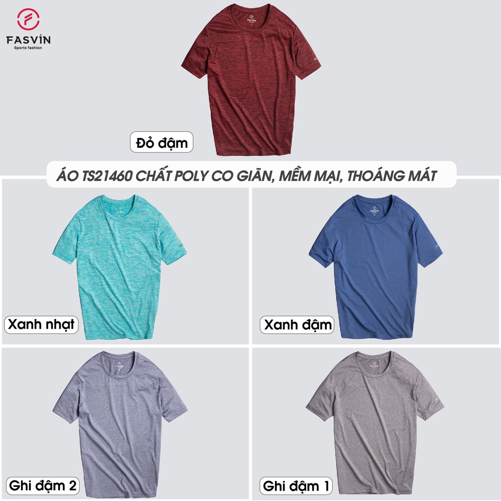 Áo thun thể thao nam Fasvin TS21460.SG chất vải poly mềm mại thoải mái co giãn tốt | BigBuy360 - bigbuy360.vn