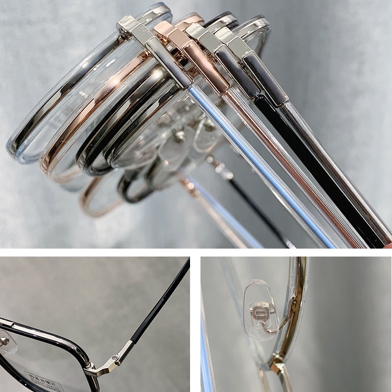 Kính mắt chống tia sáng xanh gọng hình lục giác phong cách retro mới cho nam nữ