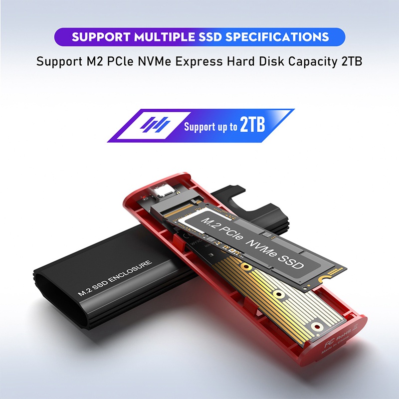 Hộp Đựng Ổ Đĩa Cứng SSD NVMe M.2 - USB 3.1 M.2 PCIe NVMe M Key 2230 / 2242 / 2260 / 2280 M2 SSD NVMe