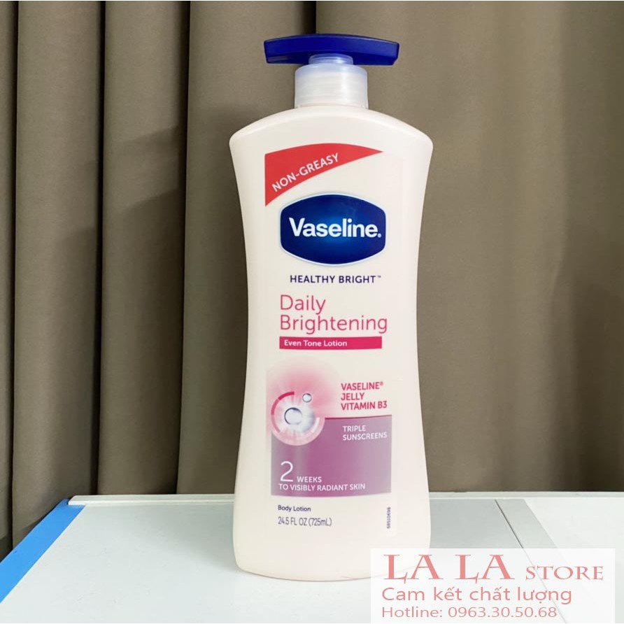 Sữa dưỡng thể Vaseline Healthy White UV Lightening Body Lotion 725ml