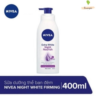 Sữa dưỡng thể dưỡng trắng NIVEA 350ml ban đêm với vitamin C, Q10 & Collagen