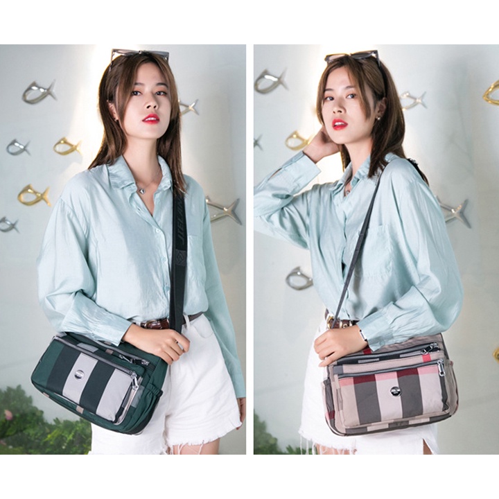 Túi đeo chéo vải dù chống thấm nước cao cấp size 29 cm TUI-01