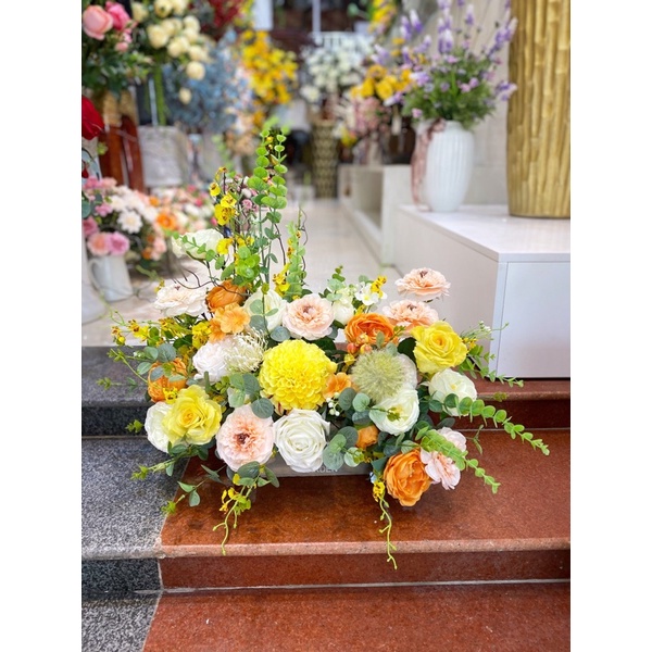 Hoa lụa🌺- bình hoa lụa decor trang trí theo phong cách hiện đại