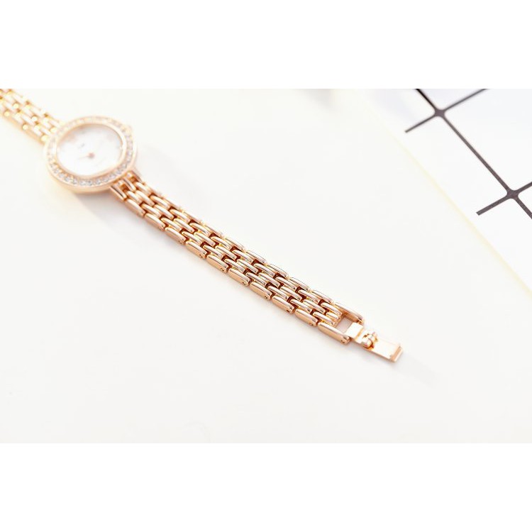 Đồng hồ nữ JW mặt tròn viền đá dây hợp kim thời trang SP0S57 (Nhiều màu) | BigBuy360 - bigbuy360.vn