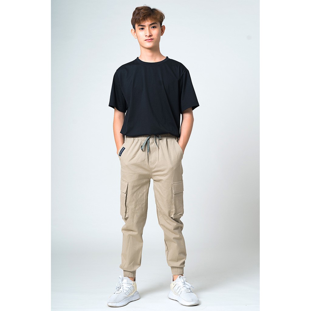 Quần Jogger Túi Hộp Màu Vàng BE ( 4 chiều ) , MADE BY F.O.F
