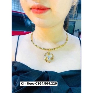 Kiềng mặt hoa mạ vàng cho nữ cao cấp Kim Ngọc Shop