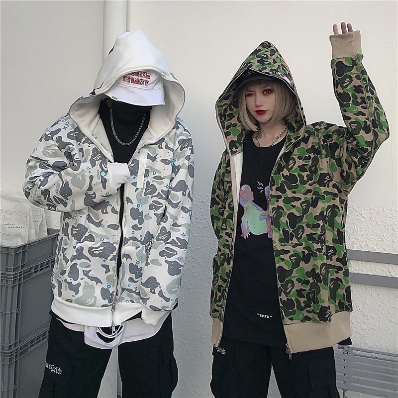 Áo Khoác Hoodie Họa Tiết Rằn Ri / Đầu Cá Mập Cá Tính | BigBuy360 - bigbuy360.vn