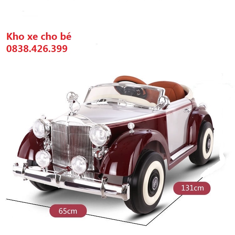 (Hỗ trợ Ship)Ô tô điện trẻ em Rolls-Royce Classic - SMT999 3 động cơ bình to khỏe ghế da đèn nhạc đủ cho bé