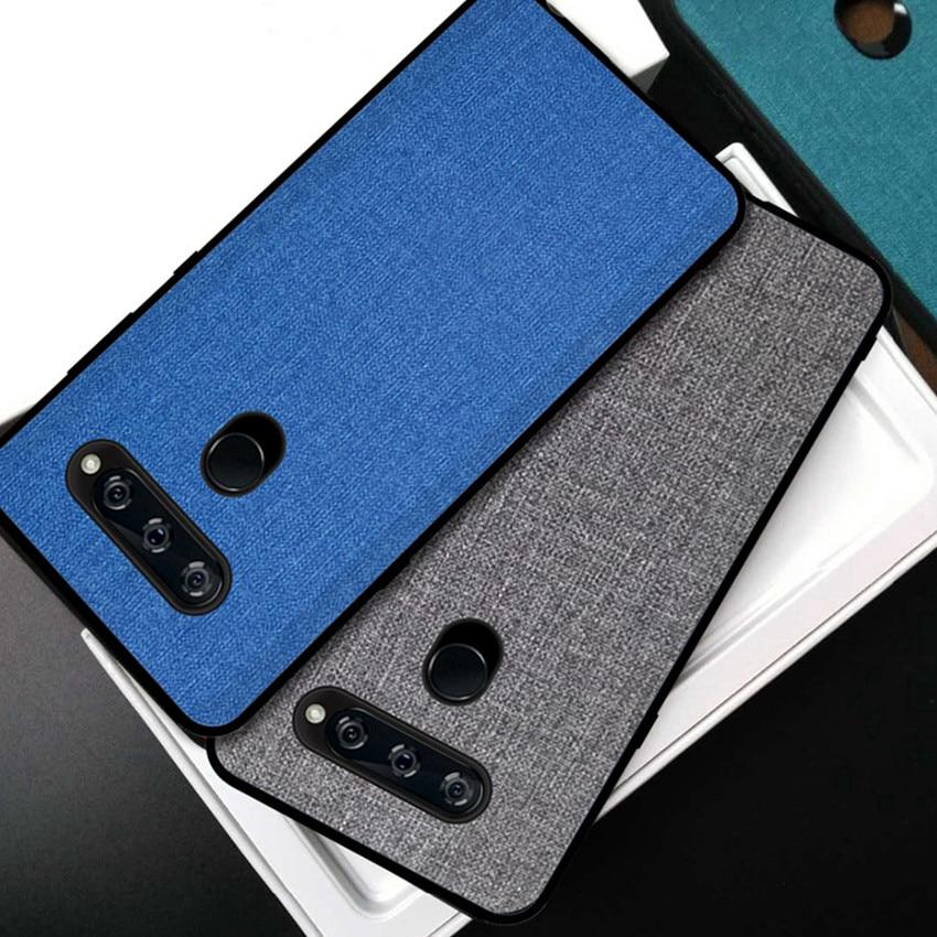 For Three Camera LG G8S ThinQ case cover back cover silicone edge fabric protective Shell