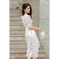 [Mã SKAMPUSHA7 giảm 8% tối đa 50K đơn 250K] Iris Dress - Váy hoa tùng bèo nhún