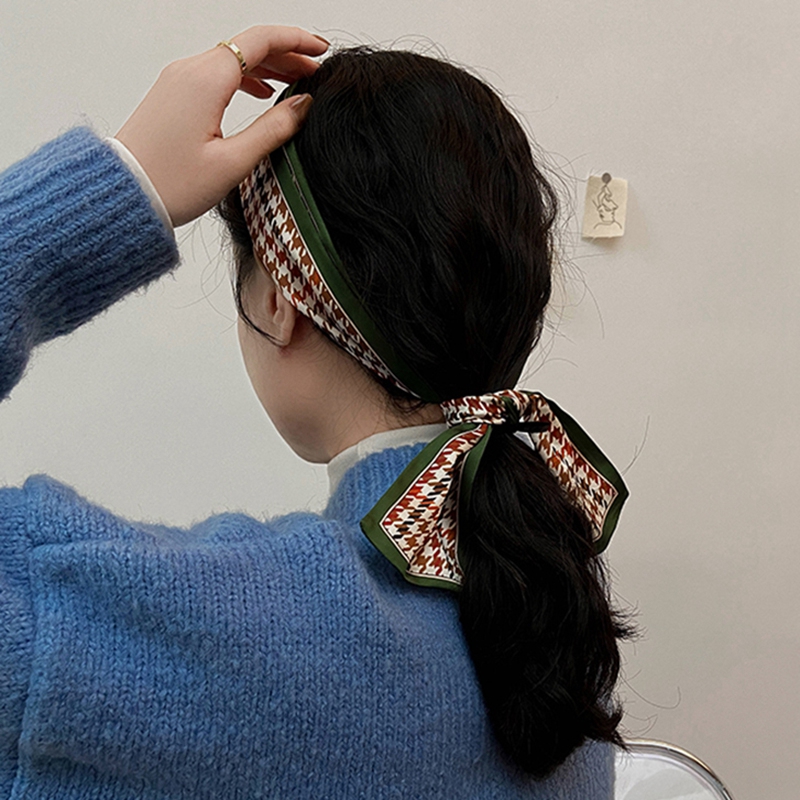 Korean Style Hairband Retro Silk Scarf Hair Accessories Women Scrunchies