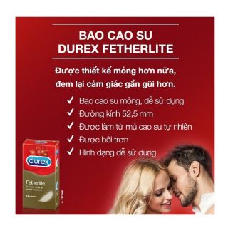 Bao cao su Durex Fetherlite 12 bao