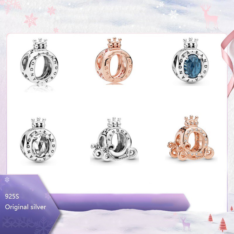 Miếng Dán Logo Pandora Hình Quả Bí Ngô Sáng Bóng 925S