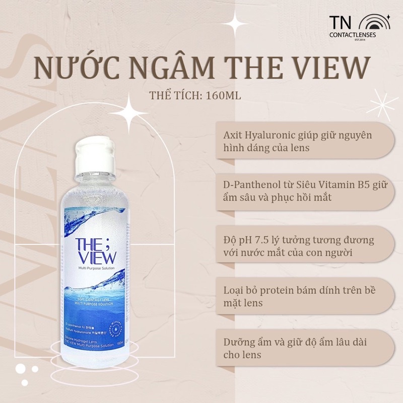Nước ngâm lens cao cấp Hàn Quốc The View 160ml