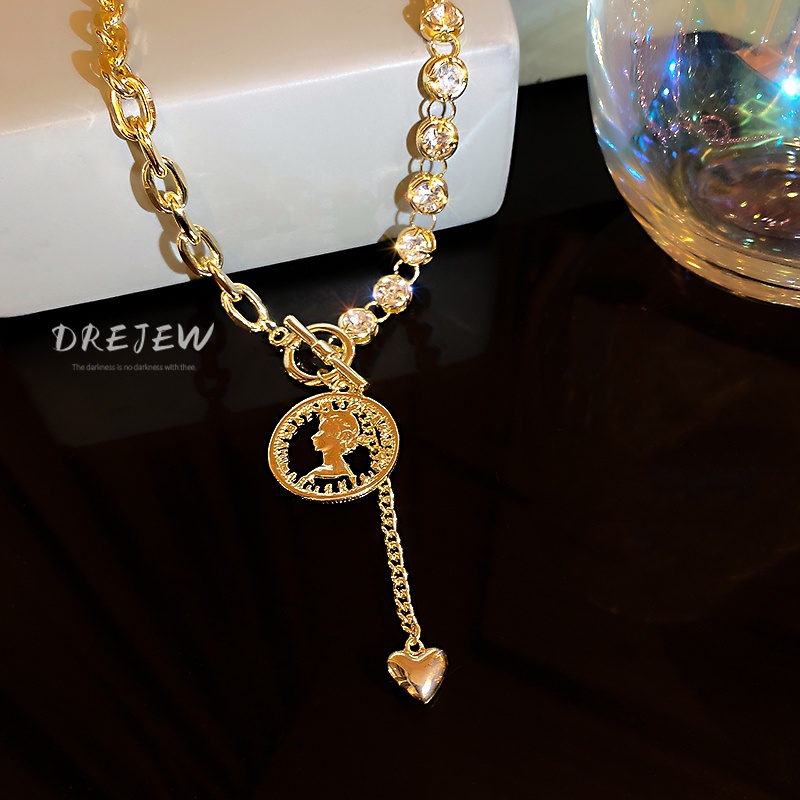 Vòng cổ choker DREJEW kiểu dáng chữ Y thời trang sang trọng cho nữ