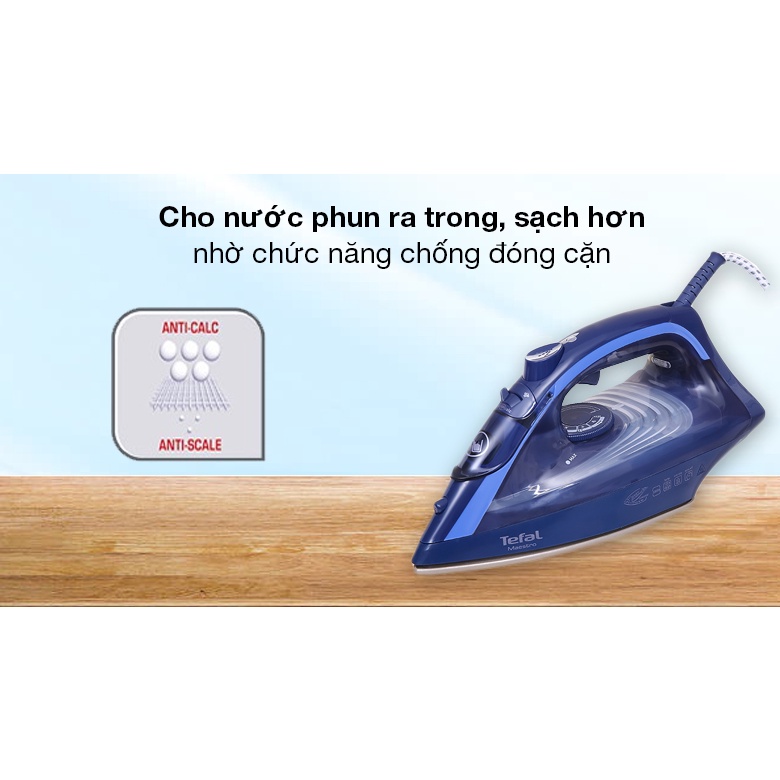 Tefal- Bàn ủi hơi nước FV1849E0 công suất 2300W, hơi phun đến 35g/ phút, ngắt điện tự động, bảo hành chính hãng