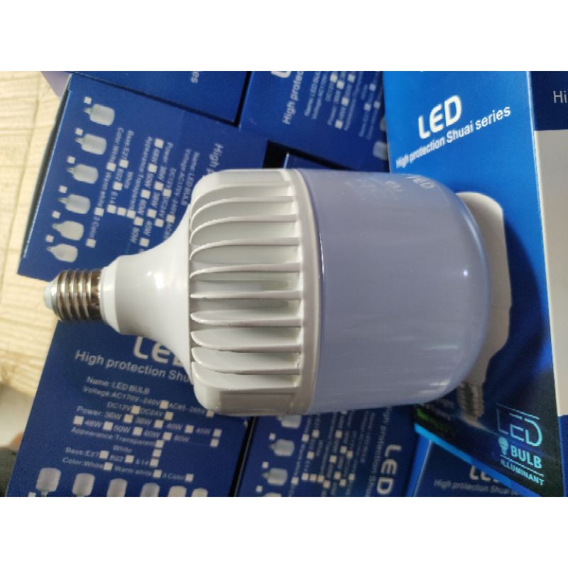 Đèn led Búp nhôm nguyên khối tản nhiệt dày 30w 40w hàng siêu bền