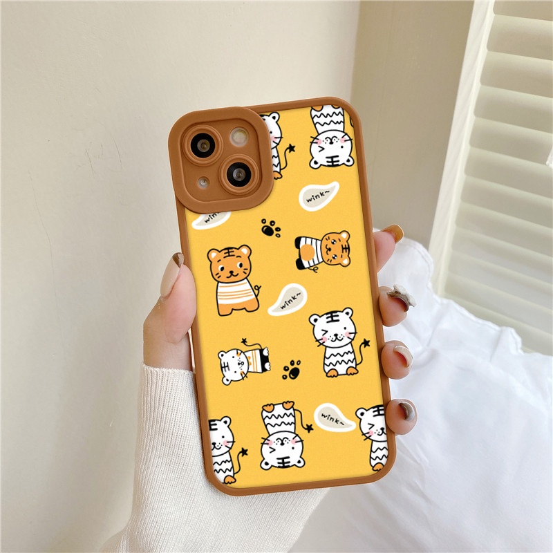Ốp lưng iphone cạnh vuông lỗ camera cute tiger 6s/6splus/7/7plus/8/8plus/x/xs/11/12/13/pro/max/plus/promax-Sale Sốc U1-7