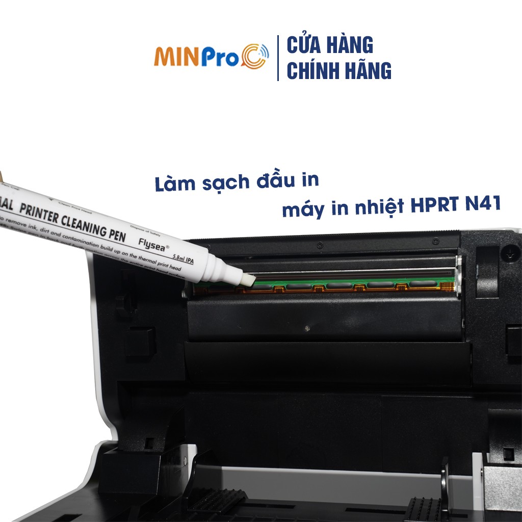 Bút vệ sinh máy in nhiệt MINPRO giúp bảo vệ đầu in, máy in bill, máy in mã vạch