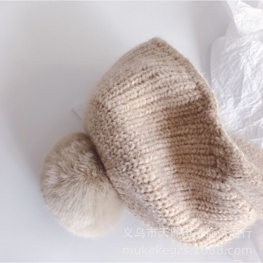 Mũ Len Ấm Mỏ Vịt Chó Bé Trai Bé Gái Size 48cm - 50cm