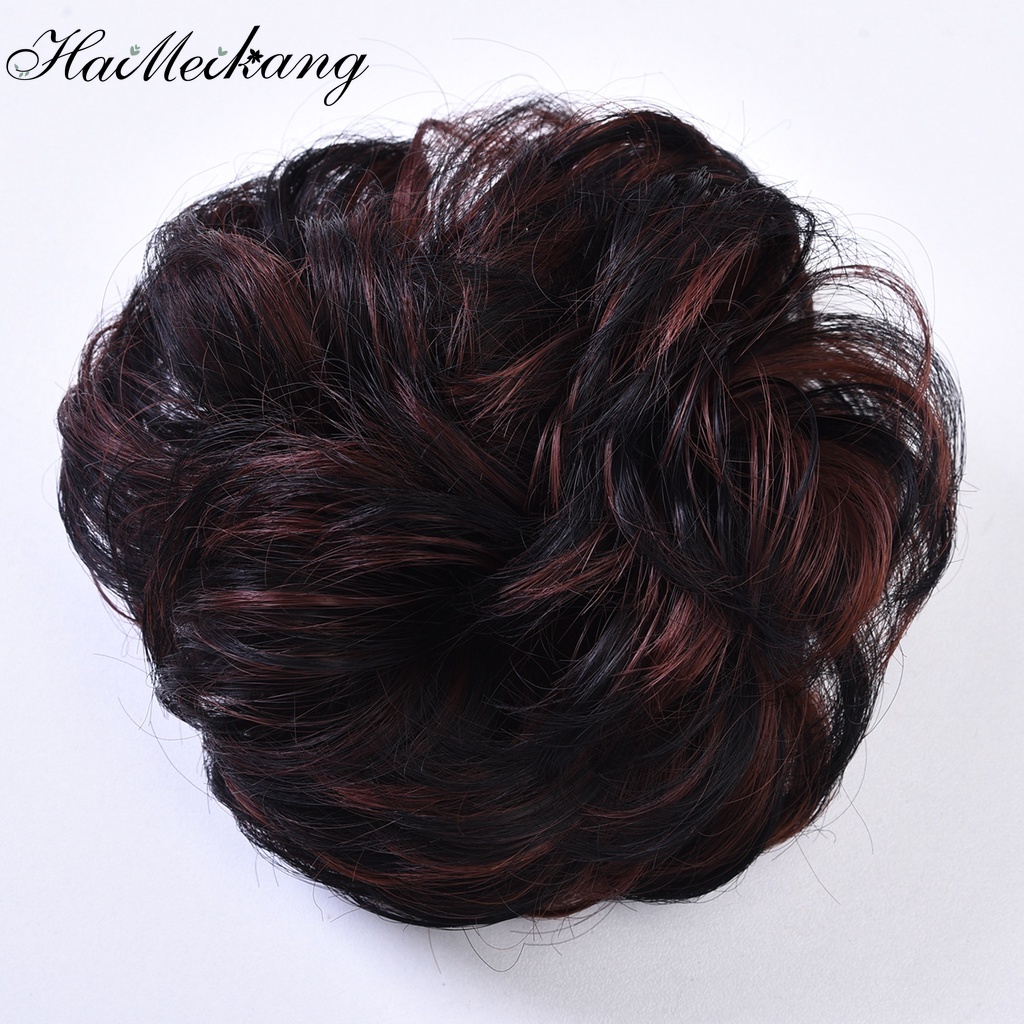 Haimeikang Kẹp tóc giả nữ với búi tóc lộn xộn dễ thương