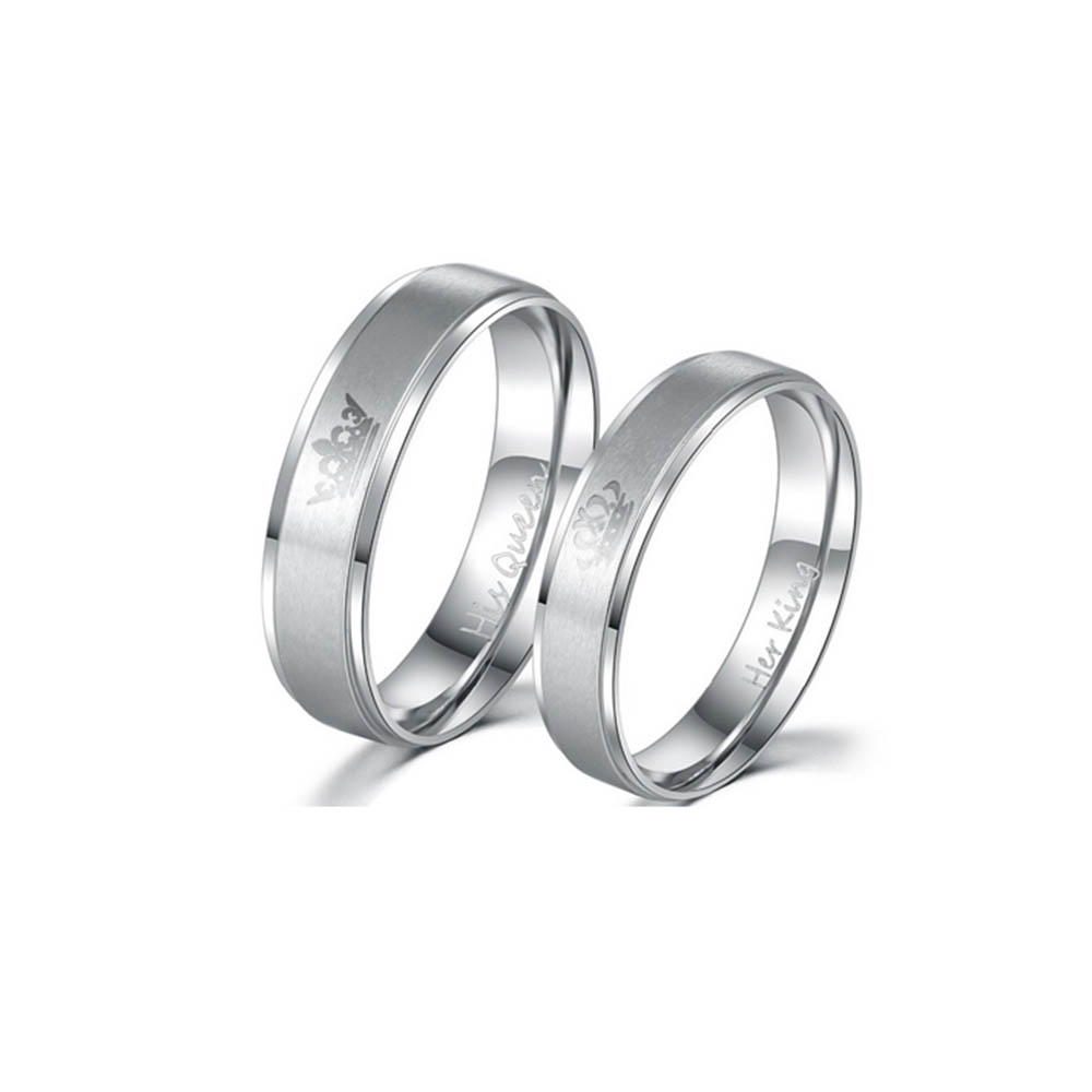 Nhẫn khắc chữ HIS Beauty / Her Beast độc đáo cho cặp đôi