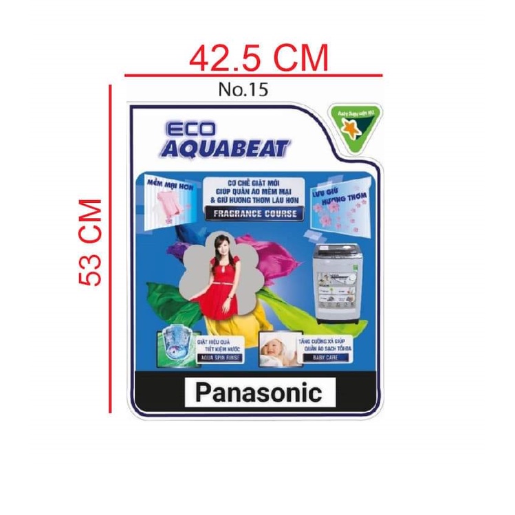 TEM DECAN DÁN MÁY GIẶT - Các hãng Panasonic Sanyo Aqua Toshiba Samsung Sharp Hitachi LG