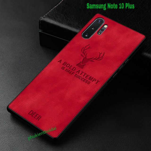 Ốp lưng Samsung Galaxy Note 10 Plus / Note 20 Ultra / S22 Ultra chống sốc vải đầu hươu cao cấp
