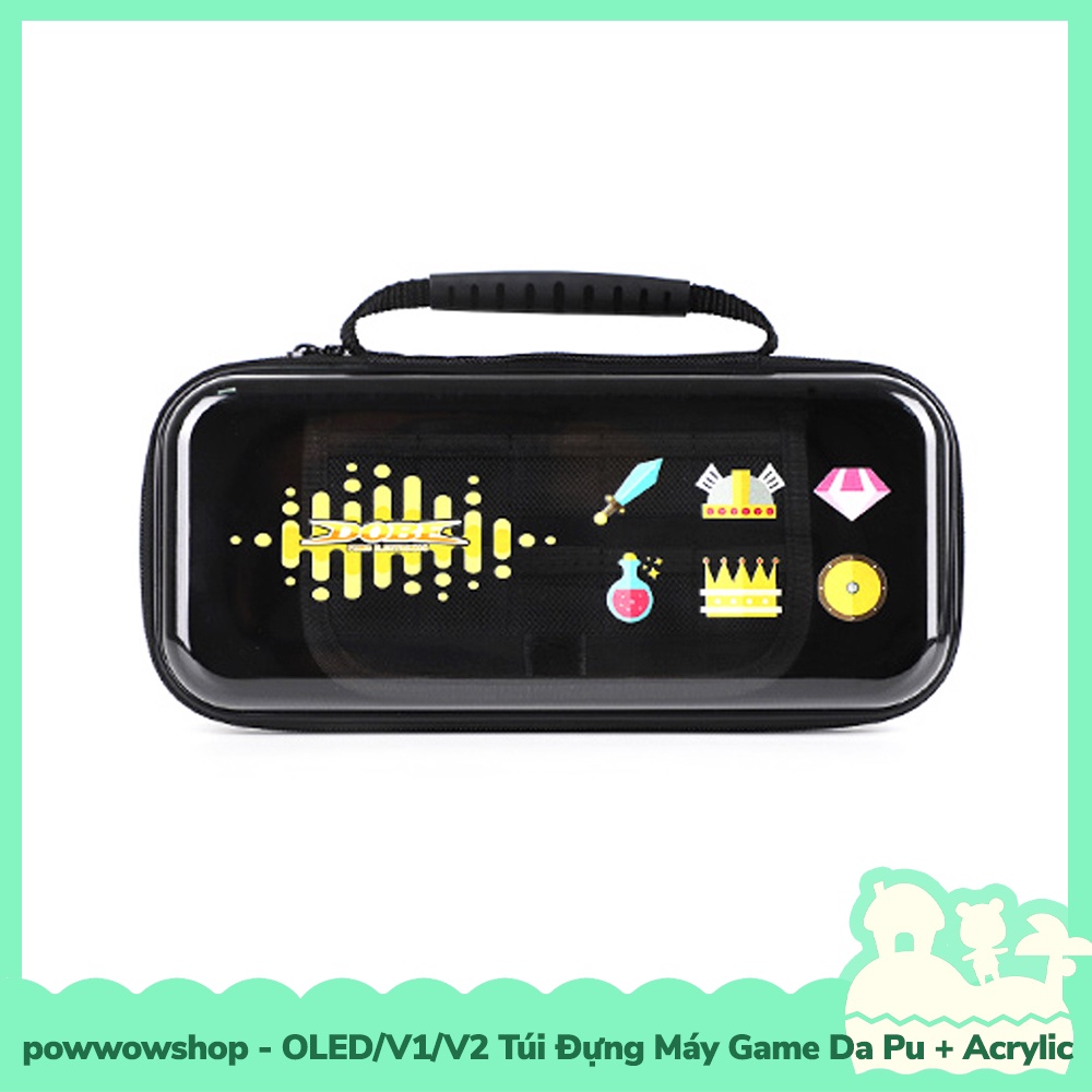 [Sẵn VN - Hỏa Tốc] OLED/V1/V2 Túi Đựng Máy Game Da Pu+Acrylic Cho Máy Game Nintendo Switch Phong Cách Gaming Style
