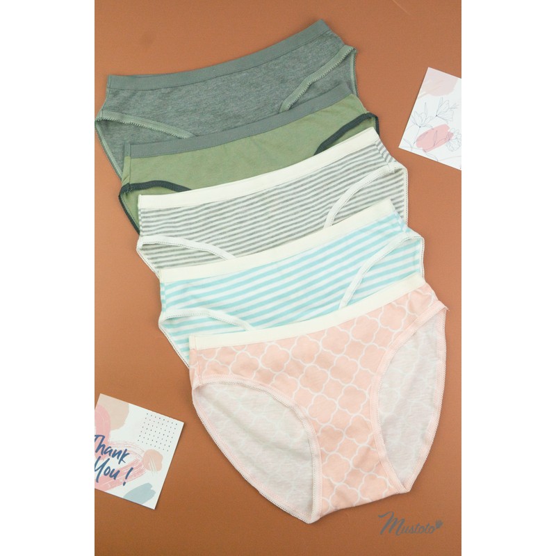 Quần Lót nữ Cotton Organic Lưng Vừa Thoải Mái Daphne (Mustoto MQ15)