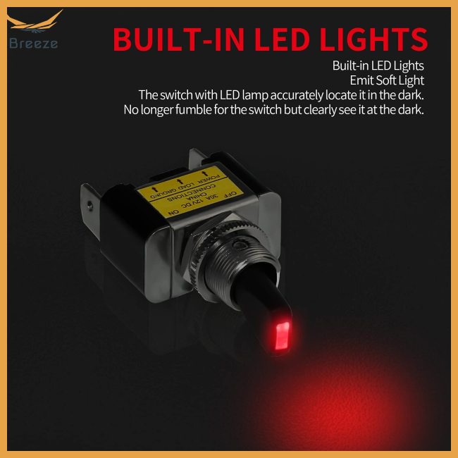 1 Cặp Công Tắc Đèn Led 12v / 30a Cho Xe Hơi