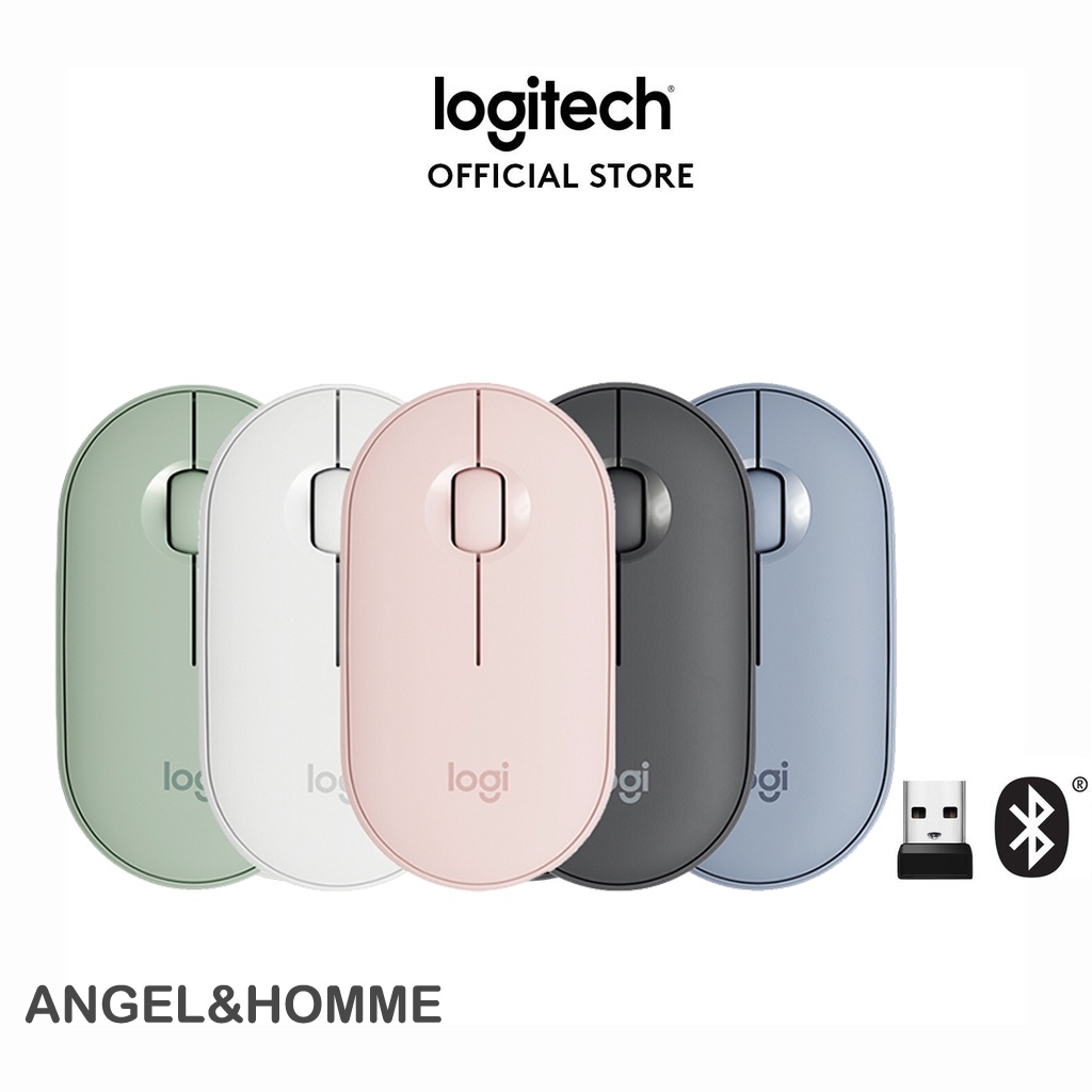 Chuột Bluetooth Silent Logitech Pebble M350 - Hàng chính hãngLOGITECH Chuột Quang Không Dây Bluetoo