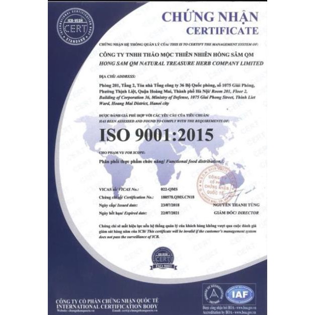 [Chuẩn Auth] - TĂNG CÂN HỒNG SÂM QM HỘP 60 VIÊN | BigBuy360 - bigbuy360.vn