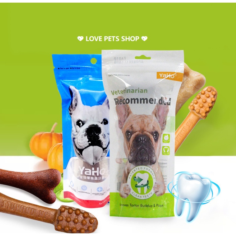 XƯƠNG GẶM CHO CHÓ SẠCH RĂNG THƯƠNG HIỆU YAHO (MẪU MỚI) - LOVE PETS SHOP