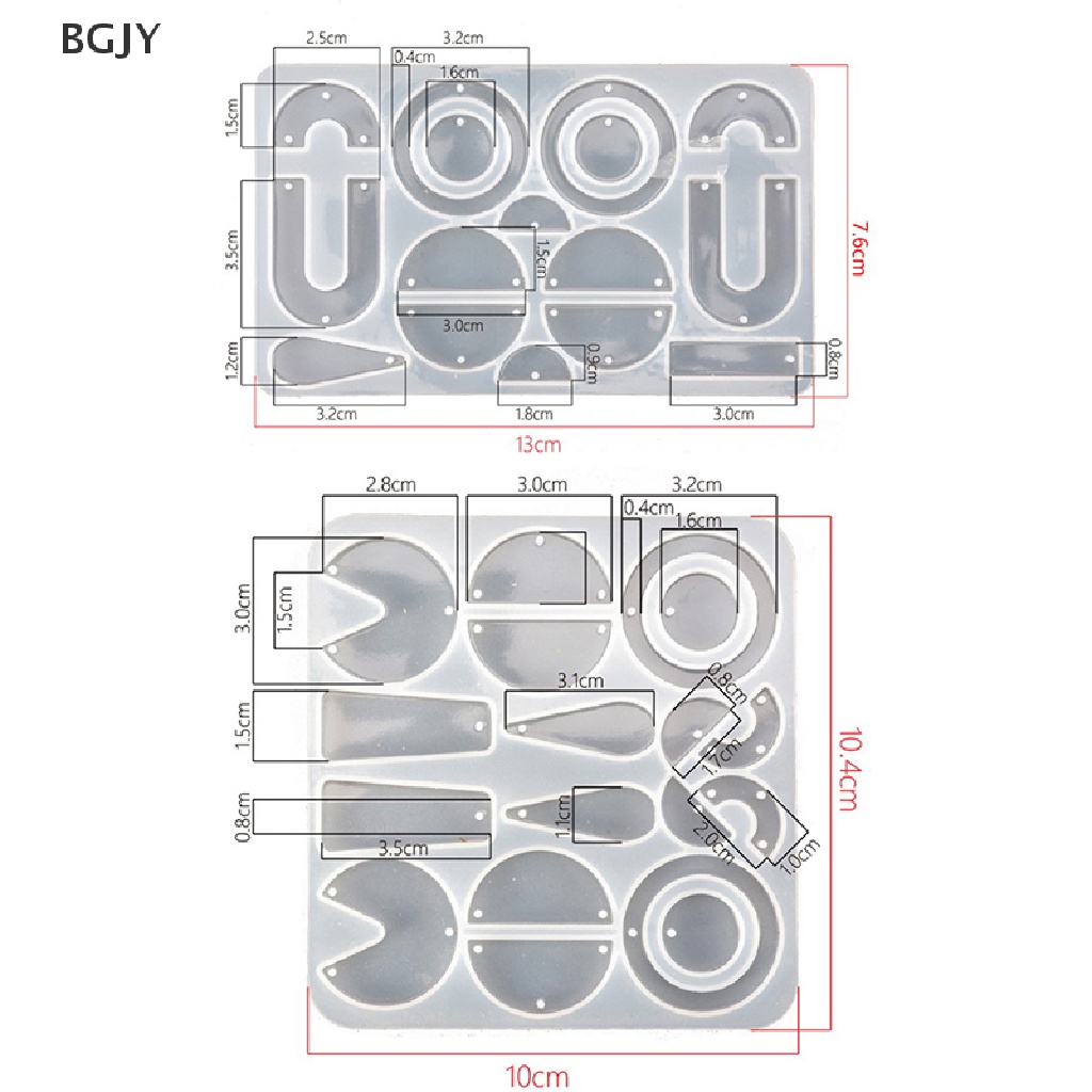 BGJY Silicone Earring Pendant Jewelry Mold Resin Casting Mould Tool DIY Epoxy Making NEW