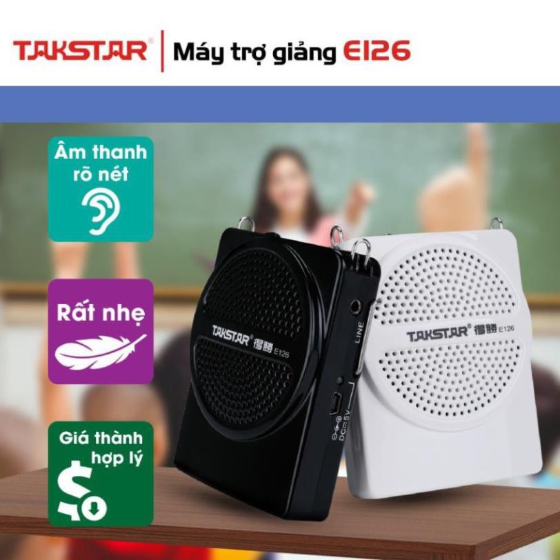 Máy trợ giảng Takstar E126 loa mic trợ giảng, hướng dẫn viên, Giáo viên, loại có dây Bảo hành 6 tháng