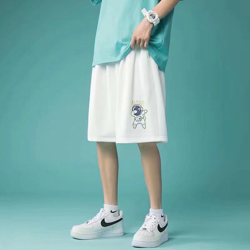 M-5xl【Siêu Đẹp】Quần Short Nam Đi Biển Plus Size Quần Đùi Dây Rút Hình Phi Hành Gia Thể Thao